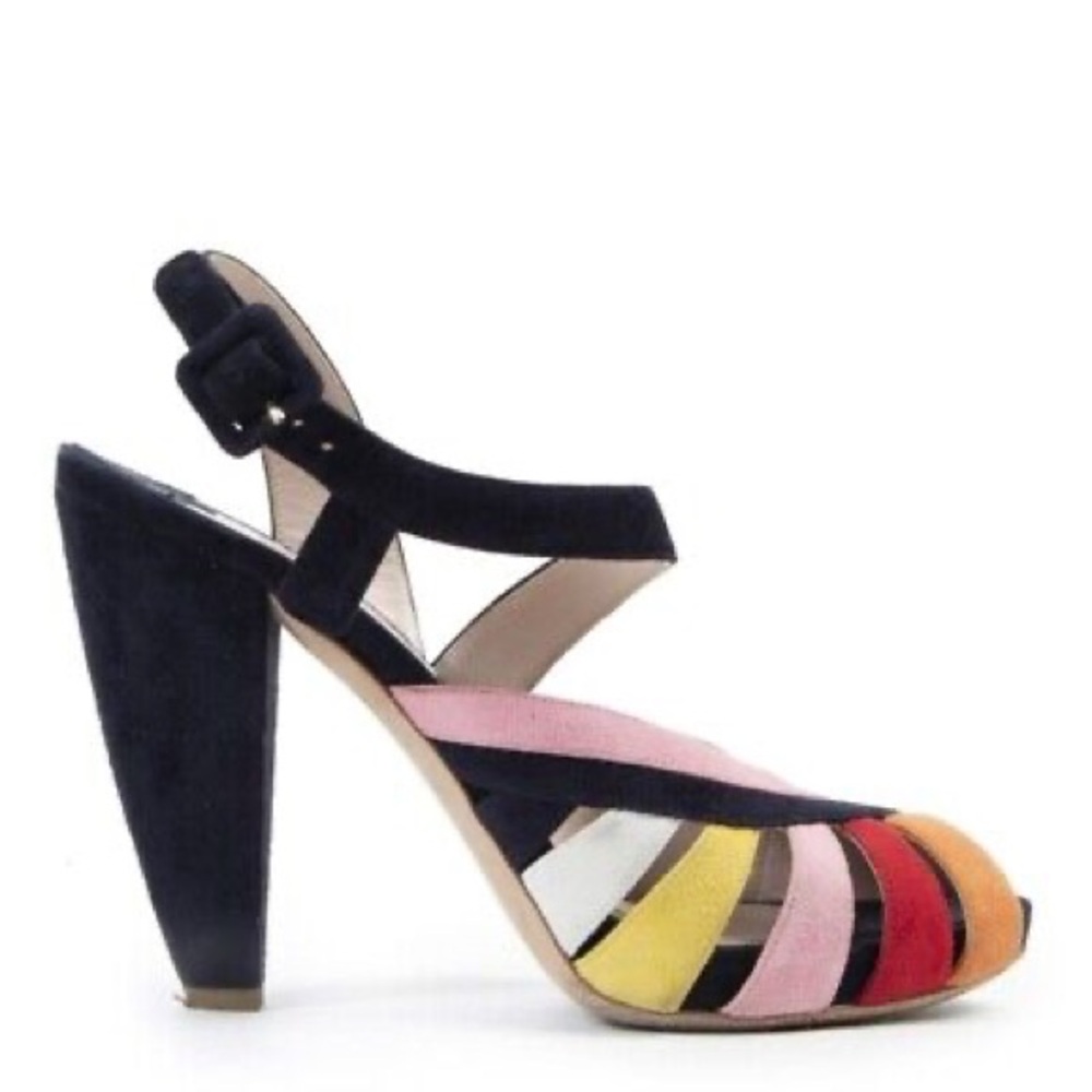 Miu Miu Suede Multicolor Heels
